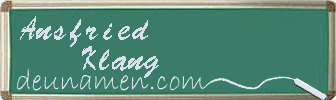 Ansfried Klang Visitenkarte